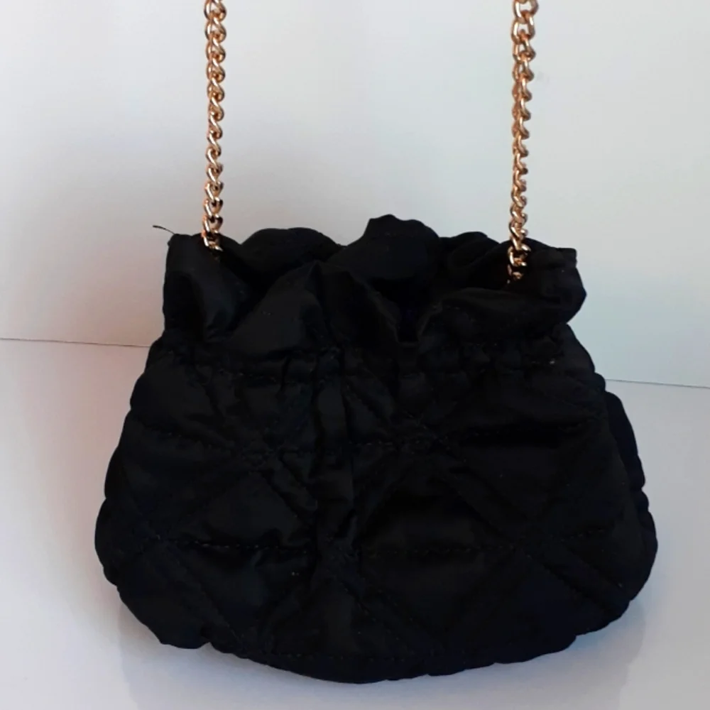 Quilted Black Bag / Purse Crossbody Small - Picture 2 of 8